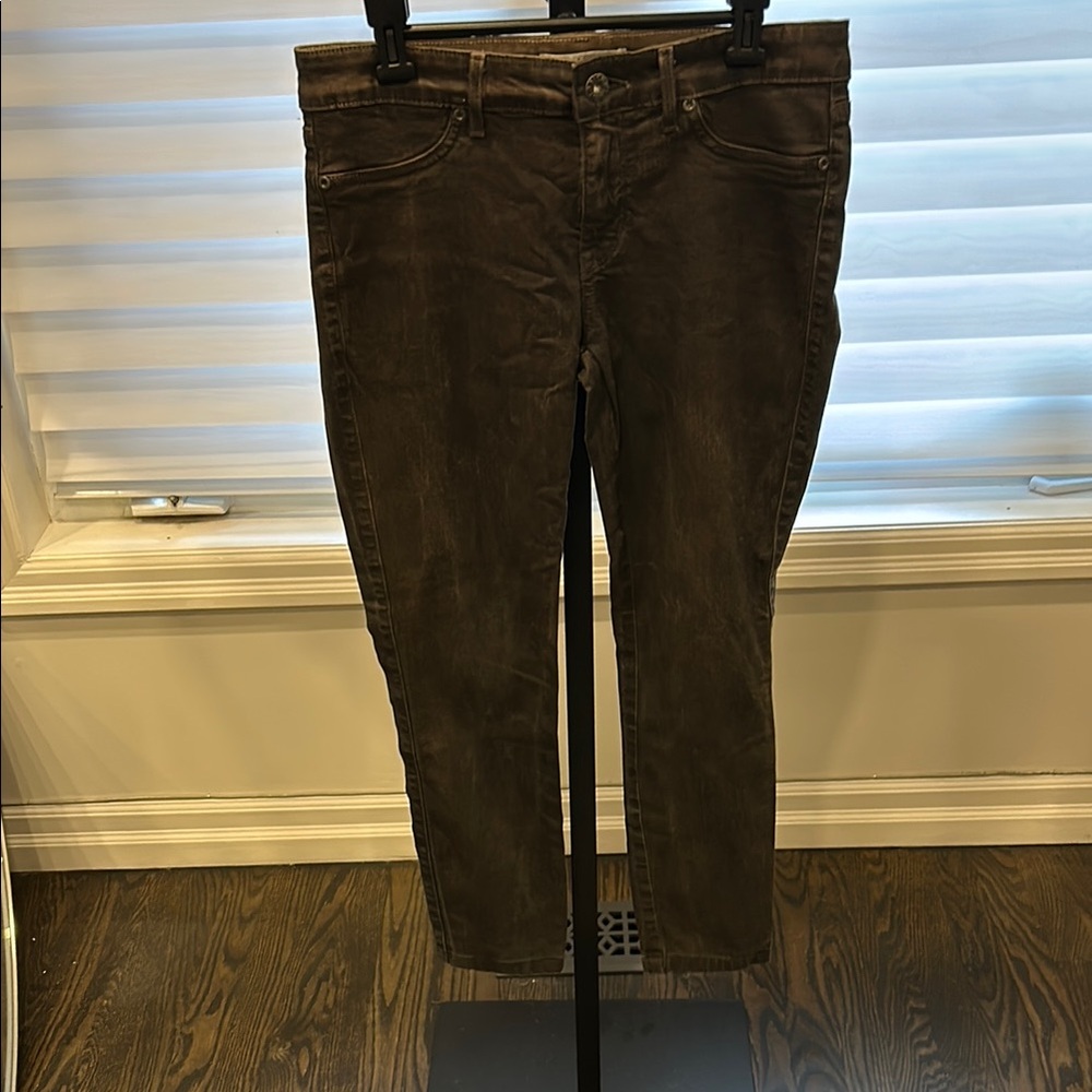 Rich & Skinny Brown Coated Denim Jeans